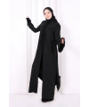 Önden Bağlamalı Üçlü Takım 8038 Siyah