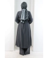 Önü Piliseli Düğmeli Takım 8701 Füme