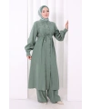 Önü Piliseli Düğmeli Takım 8701 Mint