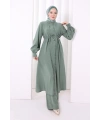 Önü Piliseli Düğmeli Takım 8701 Mint