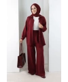 Pantolon Gömlek Takım 8708 Bordo
