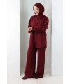 Pantolon Gömlek Takım 8708 Bordo