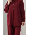Pantolon Gömlek Takım 8708 Bordo