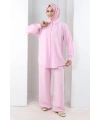 Pantolon Gömlek Takım 8708 Pembe