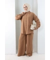 Pantolon Gömlek Takım 8708 Taba