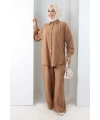 Pantolon Gömlek Takım 8708 Taba