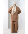Pantolon Gömlek Takım 8708 Taba