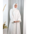 Papatya Dantelli Abaya Elbise 7097 Ekru