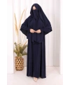 Peçeli Cilbab Model Elbise 6063 Lacivert
