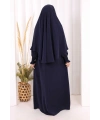 Peçeli Cilbab Model Elbise 6063 Lacivert