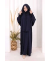 Peçeli Cilbab Model Elbise 6063 Lacivert