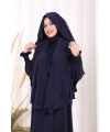Peçeli Cilbab Model Elbise 6063 Lacivert