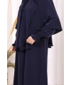 Peçeli Cilbab Model Elbise 6063 Lacivert