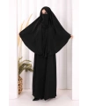 Peçeli Cilbab Model Elbise 6063 Siyah