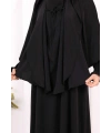 Peçeli Cilbab Model Elbise 6063 Siyah
