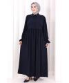 Pelerinli Elbise 6082 Lacivert