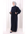 Pelerinli Elbise 6082 Lacivert