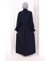 Pelerinli Elbise 6082 Lacivert