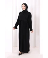 Pelerinli Elbise 6082 Siyah
