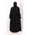 Pelerinli Elbise 6082 Siyah