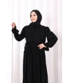 Pelerinli Elbise 6082 Siyah