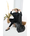 Puantiye Desen Pelerin 7099 Siyah