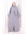 Şallı Namaz Elbisesi 3857 Gri