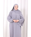 Şallı Namaz Elbisesi 3857 Gri