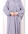 Şallı Namaz Elbisesi 3857 Gri