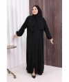 Şallı Namaz Elbisesi 3857 Siyah