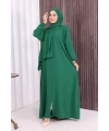 Şallı Namaz Elbisesi 3857 Zümrüt