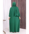 Şallı Namaz Elbisesi 3857 Zümrüt