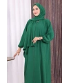 Şallı Namaz Elbisesi 3857 Zümrüt