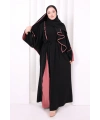Şerit Düğme Detaylı Elbise 6098 Gül Kurusu