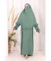 Sufleli Namaz Elbisesi 6034 Mint