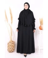 Sufleli Namaz Elbisesi 6034 Siyah