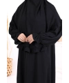 Sufleli Namaz Elbisesi 6034 Siyah