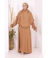 Sufleli Namaz Elbisesi 6034 Vizon
