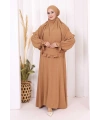 Sufleli Namaz Elbisesi 6034 Vizon
