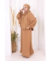 Sufleli Namaz Elbisesi 6034 Vizon