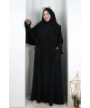 Süs Dikişli Şallı Elbise 7015 Siyah