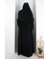 Süs Dikişli Şallı Elbise 7015 Siyah