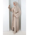 Taş Detaylı Şallı Abaya 7096 Taş