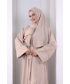 Taş Detaylı Şallı Abaya 7096 Taş