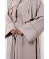 Taş Detaylı Şallı Abaya 7096 Taş