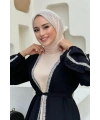 Taş Detaylı Şifon Şal 2026 Taş