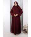 Taşlı Ferace 7091 Bordo
