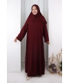 Taşlı Ferace 7091 Bordo
