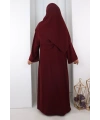 Taşlı Ferace 7091 Bordo