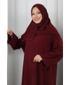 Taşlı Ferace 7091 Bordo
